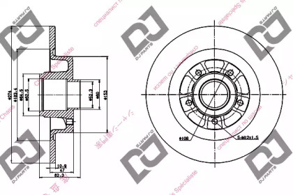 Тормозной диск DJ PARTS BD1321